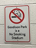 No smoking sign at Goodison Park