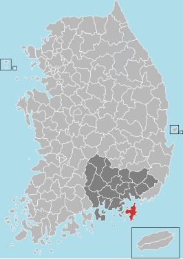 Kaart van Geoje-si