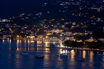 Charlotte Amalie in de avond