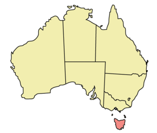 Poziția regiunii Tasmania