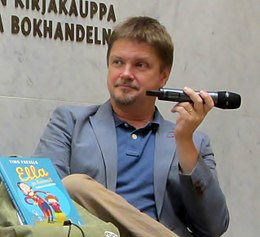 Timo Parvela Helsingin Taiteiden yössä 2014.