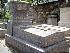 Tombe au cimetière d'Auteuil à Paris.