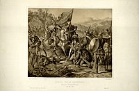 Serbian king Uros II Milutin after victory over Mongols Victory of king Milutin over Tatars.jpg