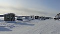 Makšķernieku ciemats uz ledus Kanādā