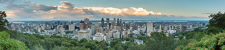 Montréal vue du belvédère du mont Royal