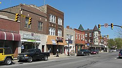 Whiting's business district on 119th Street