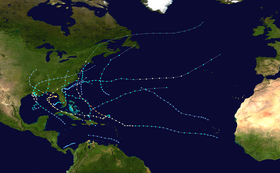 imagem ilustrativa de artigo Temporada de furacões no oceano Atlântico de 1985
