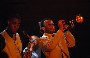 Nathaniel Facey (sax) and Abram Wilson (trumpet)