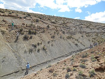 El Miembro Agua de la Mula, en las inmediaciones de Chorriaca, Neuquén, Argentina.