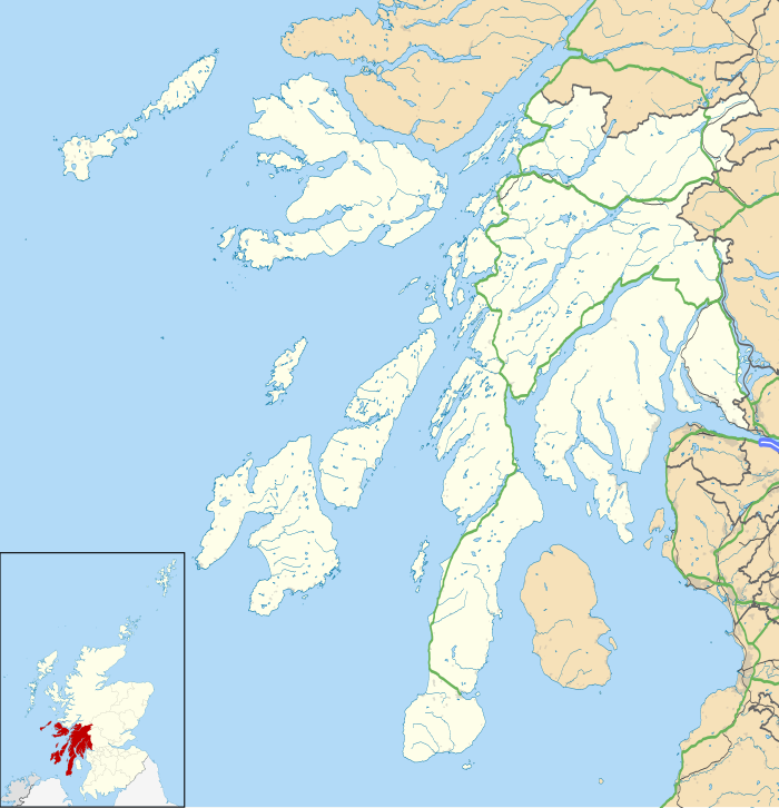 Mapa konturowa Argyll and Bute