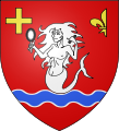Di rosso, alla sirena d'argento, sostenuta da una fascia ondata d'azzurro, bordata del secondo (Monsireigne, Francia)