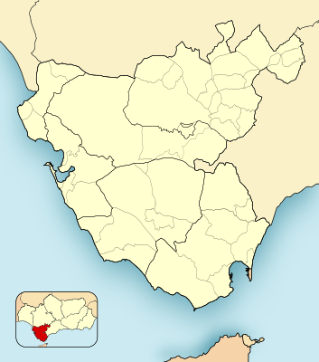 Location map Spain Province of Cadiz