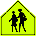 WC-1 School crosswalk ahead