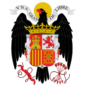 Escudo durante el régimen de Franco, versión abreviada.