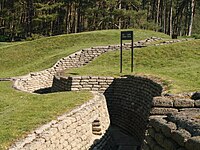Preserved trenches at Vimy
