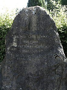 Carl Bohny-Pertsch (1856–1928), Gustav Adolf Bohny-Passavant (1898–1977) Notar. Grab auf dem Wolfgottesacker, Basel