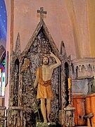Statue de Saint Jean-Baptiste dans la chapelle Saint Jean-Baptiste à Plainfaing.