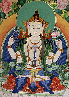 A Chenrezig Thangka of Avalokitesvara