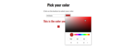 Esempio di "Color picker" realizzabile in JQuery UI o HTML5