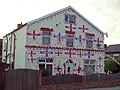 Maison décorée en Angleterre durant la Coupe du monde de football de 2010.