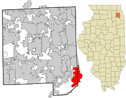 Location in DuPage County and the state of Illinois.