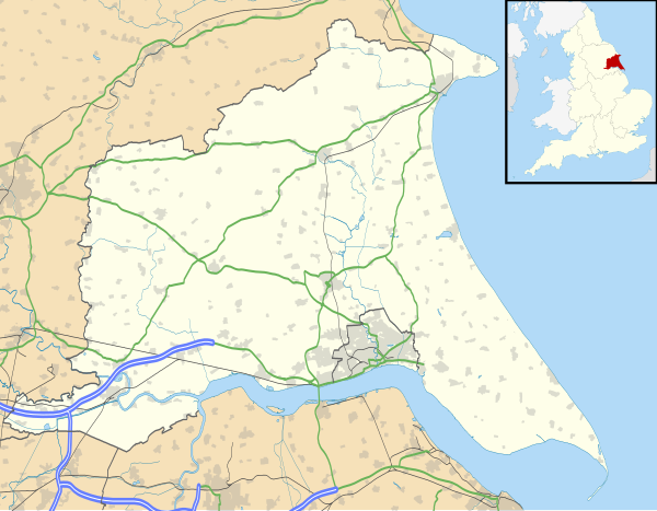 Mapa konturowa East Riding of Yorkshire