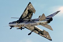 Underside of a Lightning F.3 with undercarriage deployed, 23 June 1979 English Electric Lightning F3, UK - Air Force AN2056574.jpg