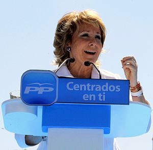 English: Esperanza Aguirre, Spanish politician...
