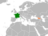 Location map for France and Georgia (country).