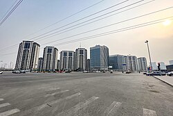 Newly completed buildings near Shangezhuang station, Cuigezhuang