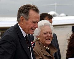 George et Barbara Bush, le 14 septembre 2001.