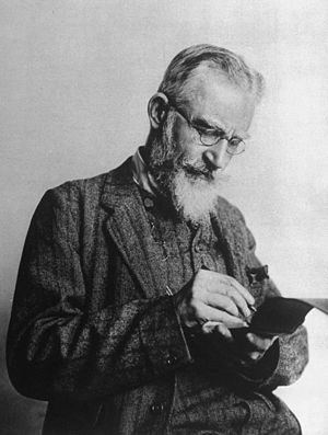 Anglo-Irish playwright George Bernard Shaw wri...