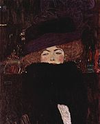 Dame avec un chapeau et un manteau (1909).