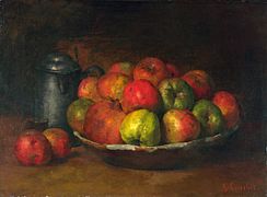 Manzanas y granadas en una copa, 1871