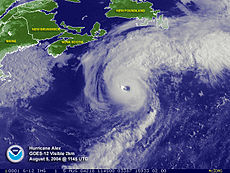 Hurricane Alex north of 40º N