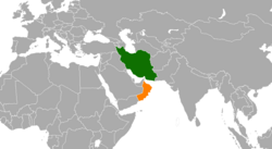 نقشهٔ مکان‌نمای Iran و Oman