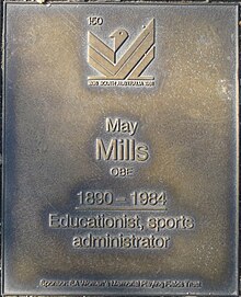 Jubilee 150 Walkway plaque – May Mills