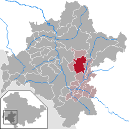 Läget för kommunen Kühndorf i Landkreis Schmalkalden-Meiningen