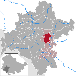 Poziția Kühndorf pe harta districtului Schmalkalden-Meiningen