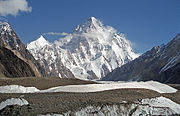 K2 at 8,611 metres (28,251 ft) is the second highest peak in the world.