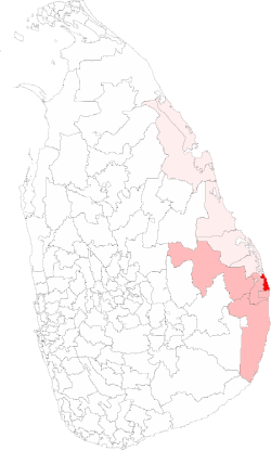 Location of Kalmunai