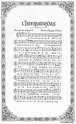 Partitura original de la La Internacional.