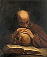 Franciscan Monk in Contemplation of the Bible, oil on canvas, 1852