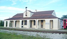 The platform side of the depot