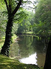 řeka v Parco Lambro v Miláně