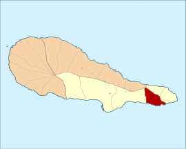 Location of the civil parish of Calheta de Nesquim, within the municipality of Lajes do Pico, on the island of Pico