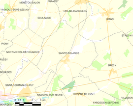 Mapa obce Sainte-Solange
