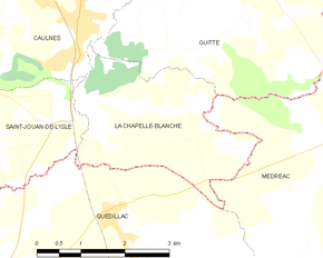 Poziția localității La Chapelle-Blanche