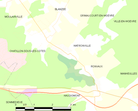 Mapa obce Watronville