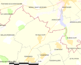 Mapa obce Royaucourt